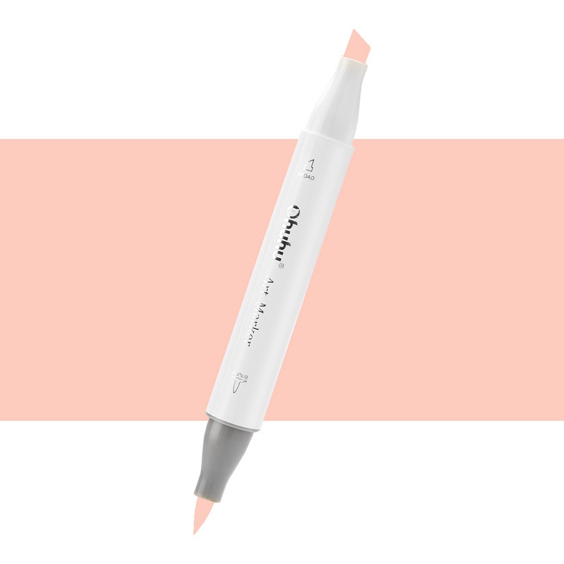 Lihová fixa OHUHU oboustranná Brush & Chisel, YR050 Spring Orange