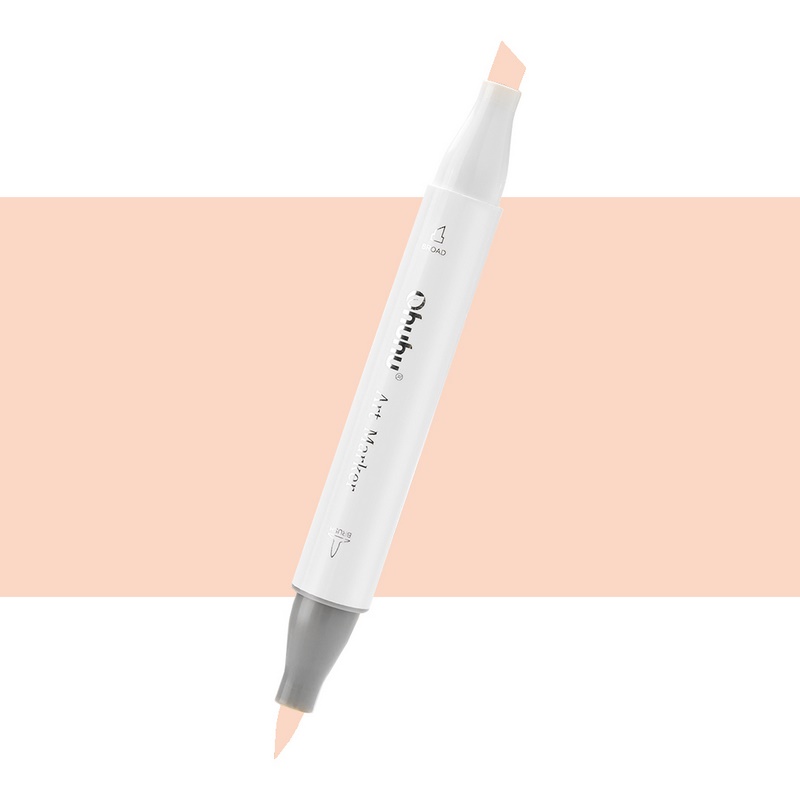 Lihová fixa OHUHU oboustranná Brush & Chisel, YR4 Salmon Pink