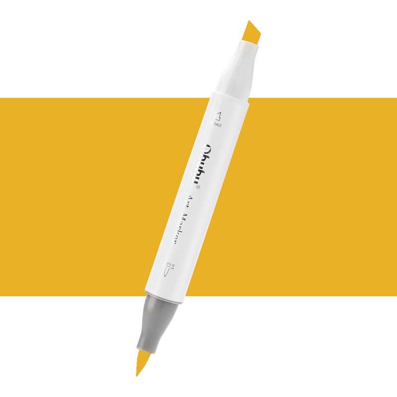 Lihová fixa OHUHU oboustranná Brush & Chisel, YR33 Melon Yellow