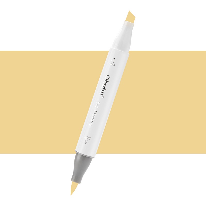 Lihová fixa OHUHU oboustranná Brush & Chisel, YR205 Powdery Orange
