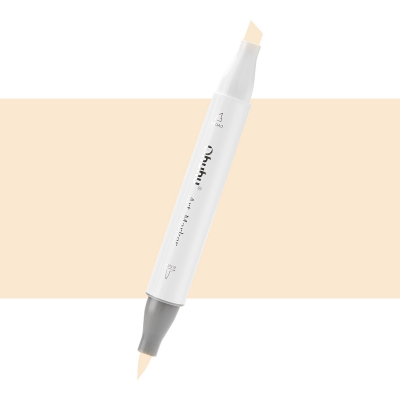Lihová fixa OHUHU oboustranná Brush & Chisel, YR209 Hazelnuts