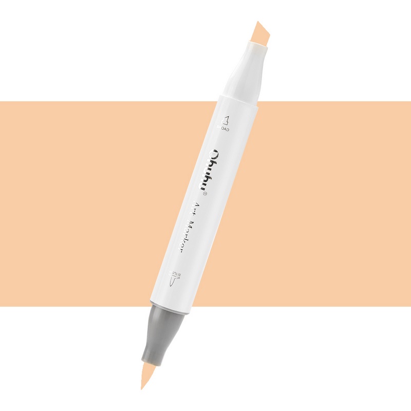 Lihová fixa OHUHU oboustranná Brush & Chisel, YR230 Light Reddish Yellow