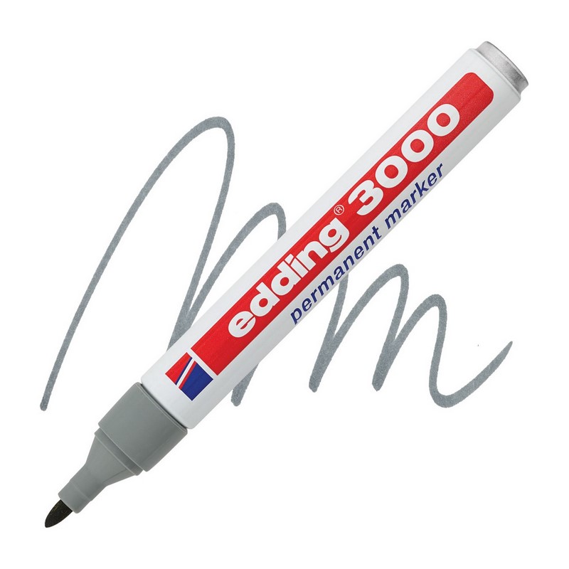 Permanentní popisovač EDDING 3000, šedý