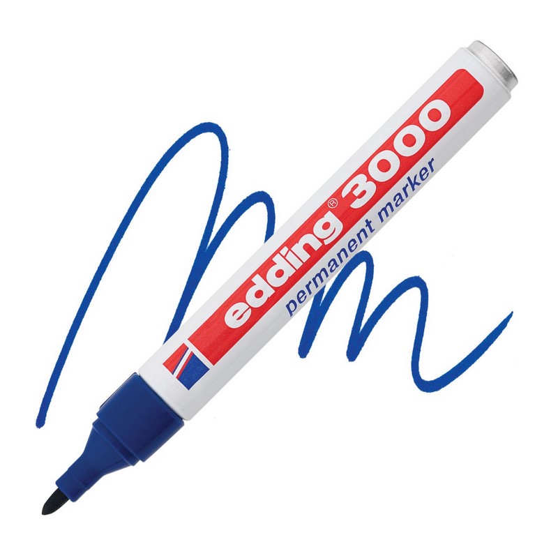 Permanentní popisovač EDDING 3000, modrý