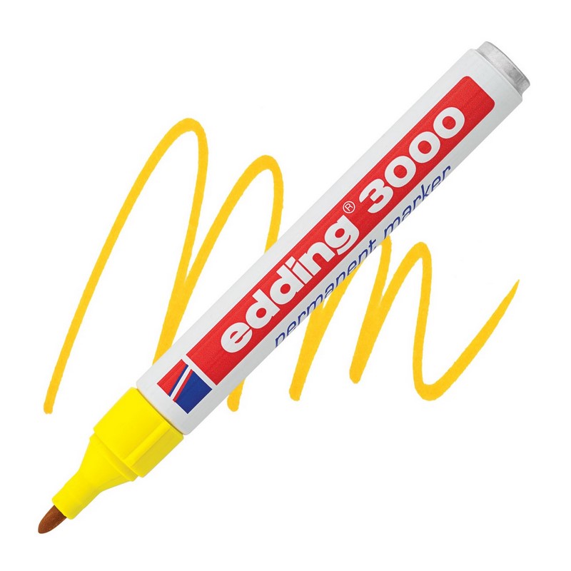 Permanentní popisovač EDDING 3000, žlutý