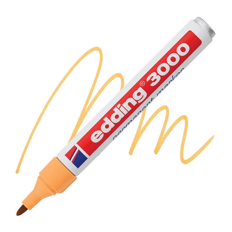 Permanentní popisovač EDDING 3000, světle oranžový