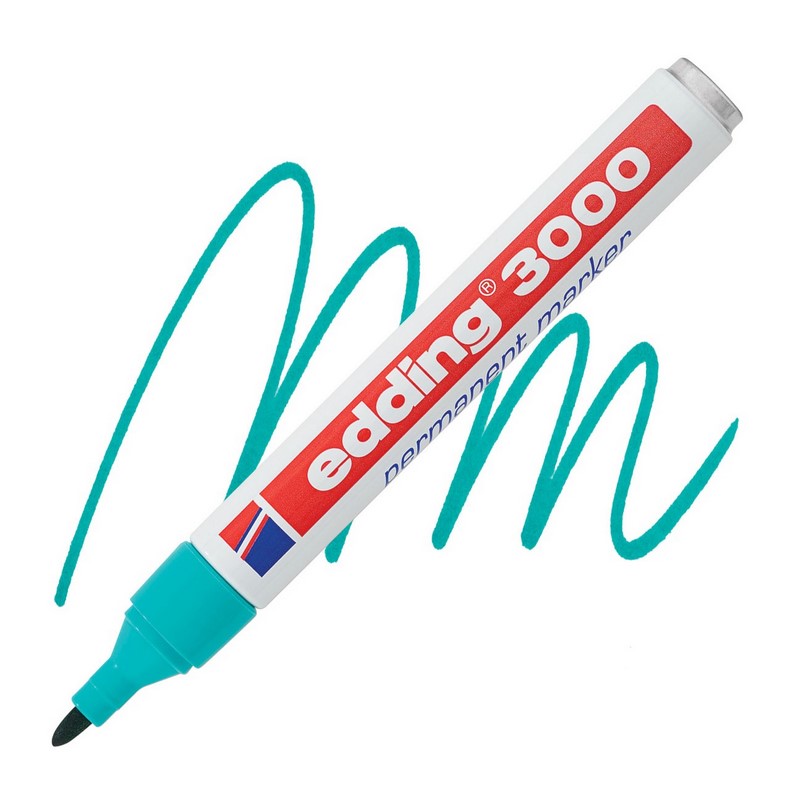 Permanentní popisovač EDDING 3000, tyrkysový