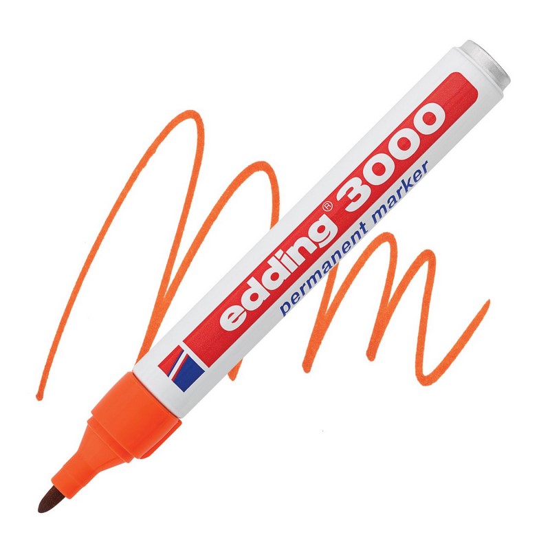 Permanentní popisovač EDDING 3000, oranžový