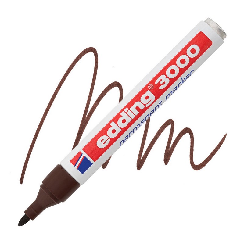 Permanentní popisovač EDDING 3000, tmavě hnědý