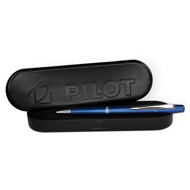 PILOT gumovací FriXion Clicker Luxury 07, modrý v kovové krabičce