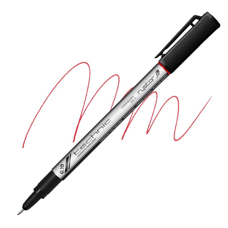 Technický liner RYSTOR Technic 0,1mm červený