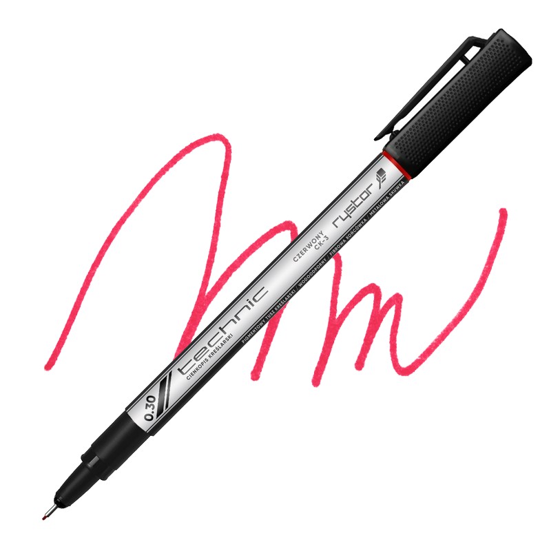 Technický liner RYSTOR Technic 0,3mm červený