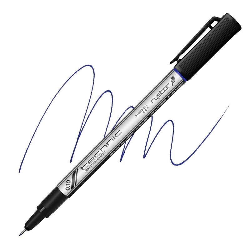 Technický liner RYSTOR Technic 0,1mm modrý