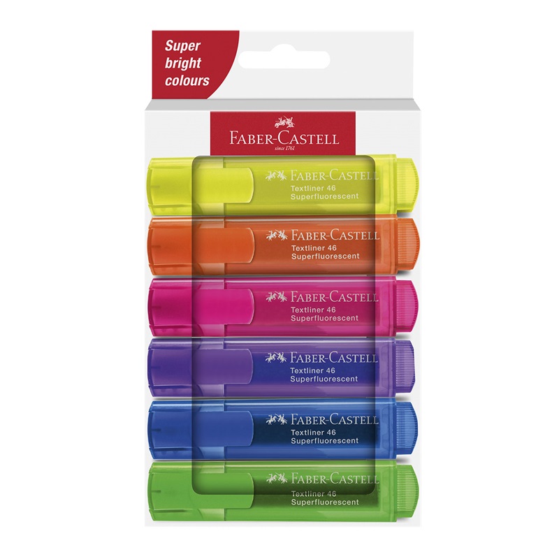 FABER-CASTELL zvýrazňovač Textliner 1546, set 6ks BASIC