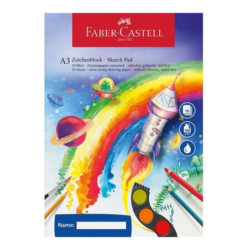 Blok FABER-CASTELL Sketch Pad A3, 10 listů