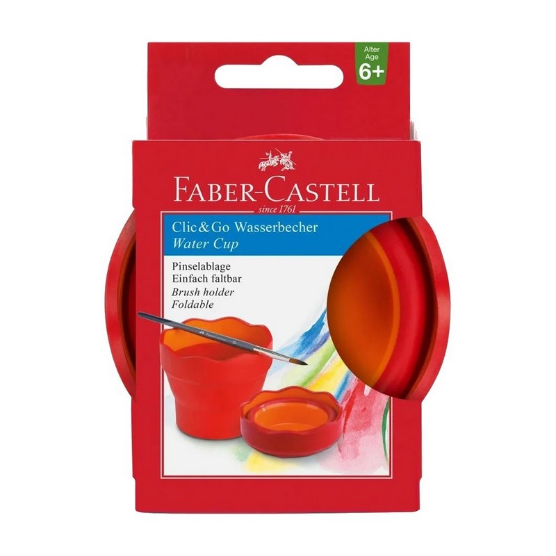 FABER-CASTELL skládací kelímek na vodu, červený