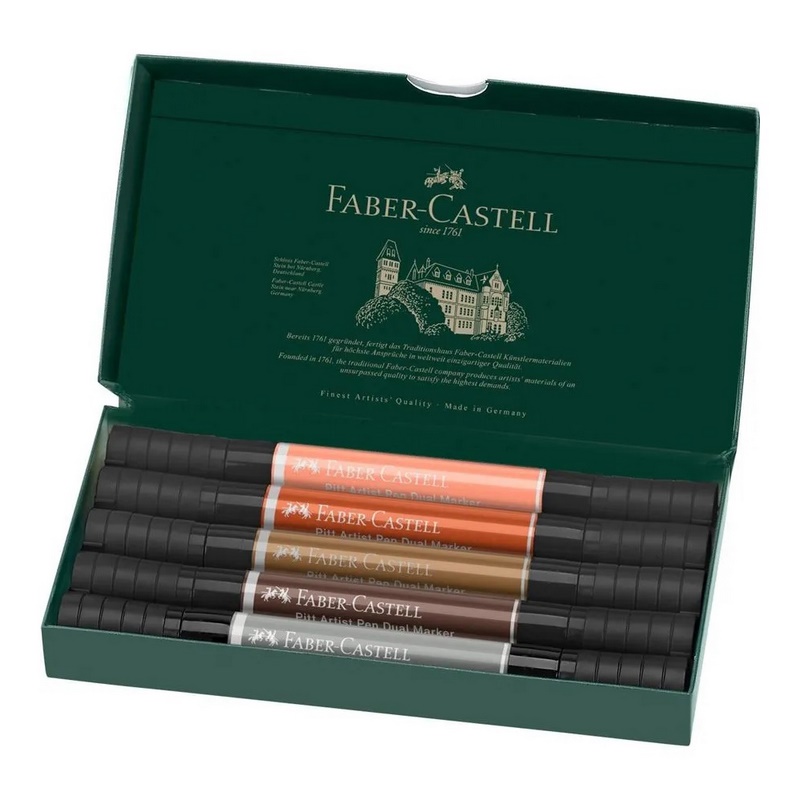 FABER-CASTELL PITT Artist Pen Dual, set 5ks Portrait