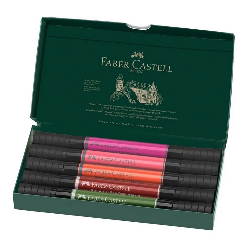 FABER-CASTELL PITT Artist Pen Dual, set 5ks Flowers