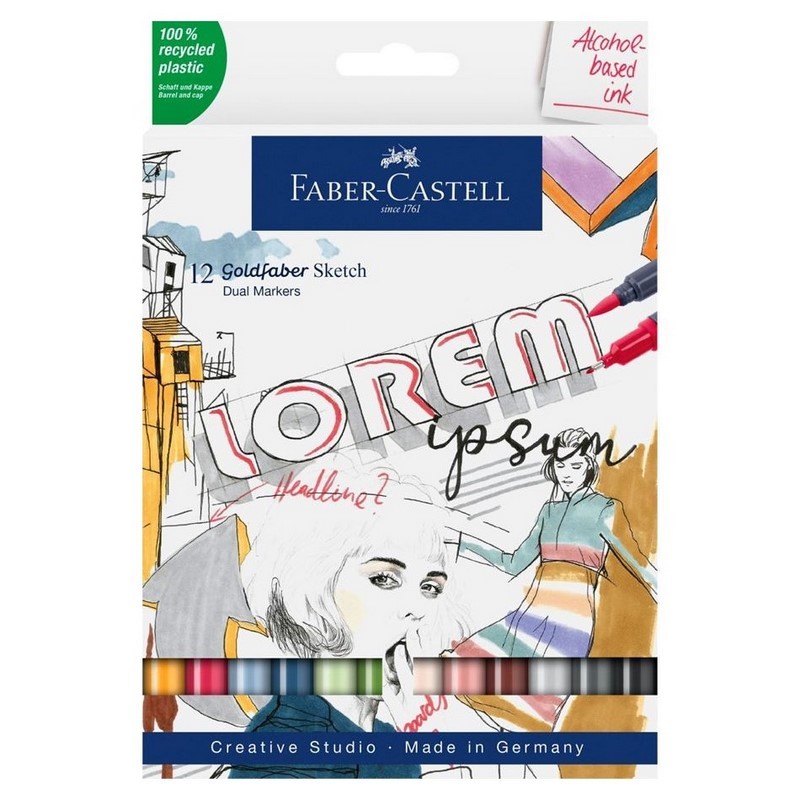 FABER-CASTELL lihové GOLDFABER DUAL, set 12ks