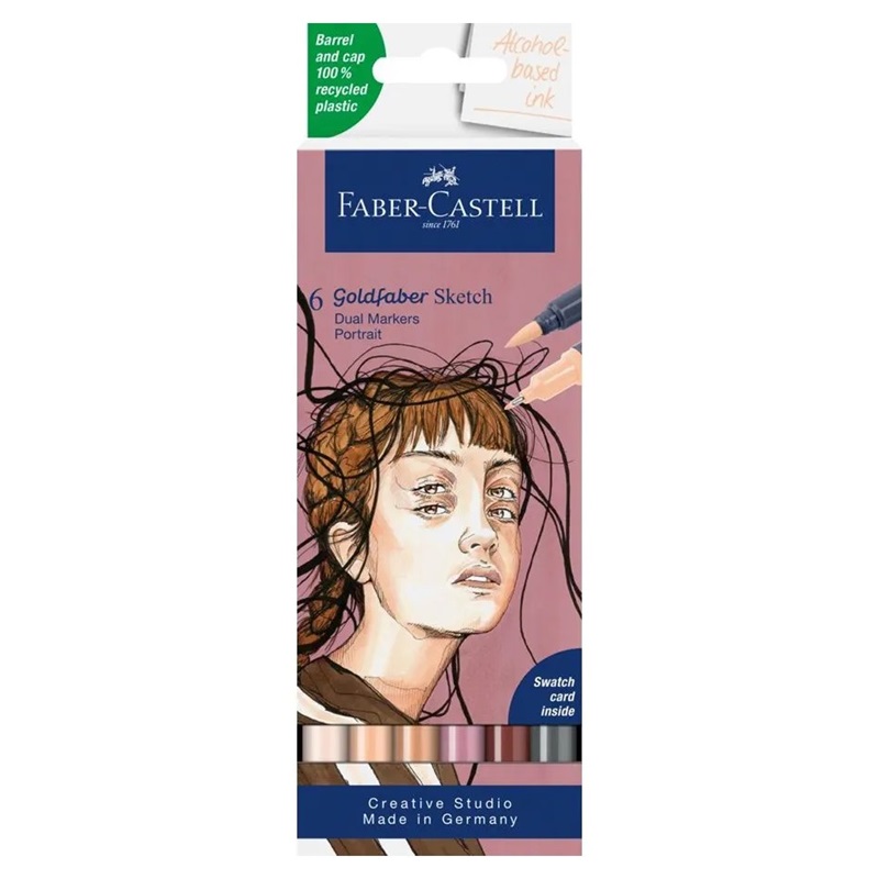 FABER-CASTELL lihové GOLDFABER DUAL, set 6ks Portrait