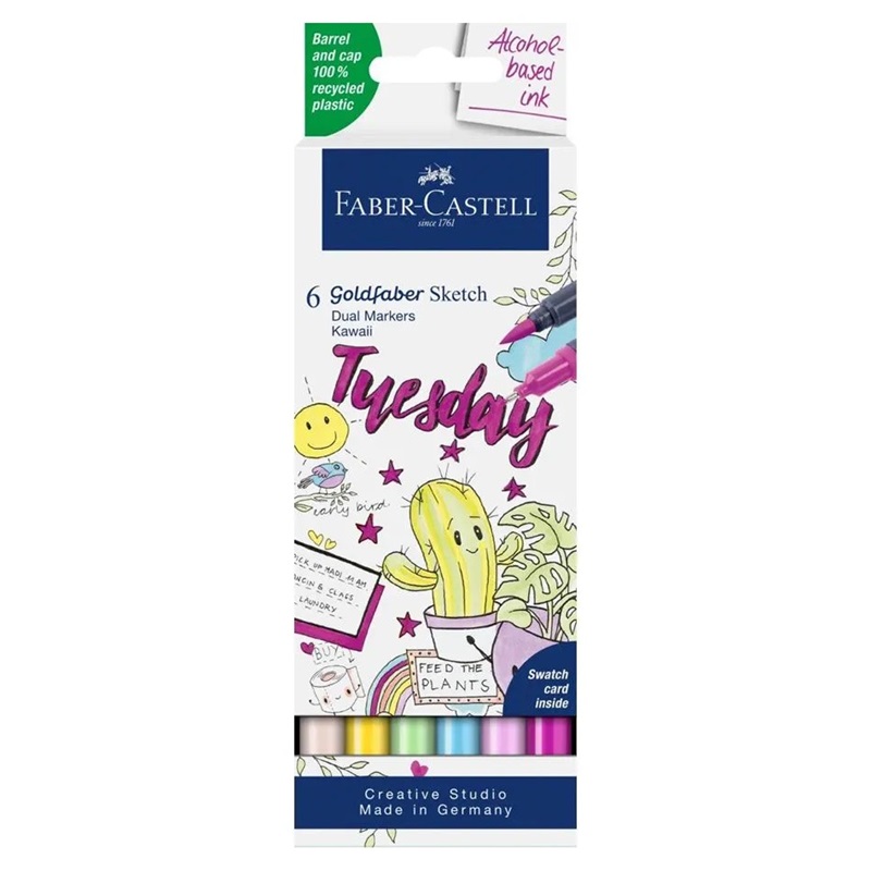 FABER-CASTELL lihové GOLDFABER DUAL, set 6ks Kawaii