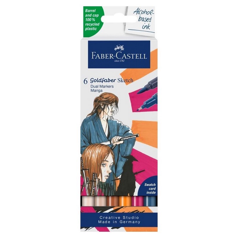 FABER-CASTELL lihové GOLDFABER DUAL, set 6ks Manga