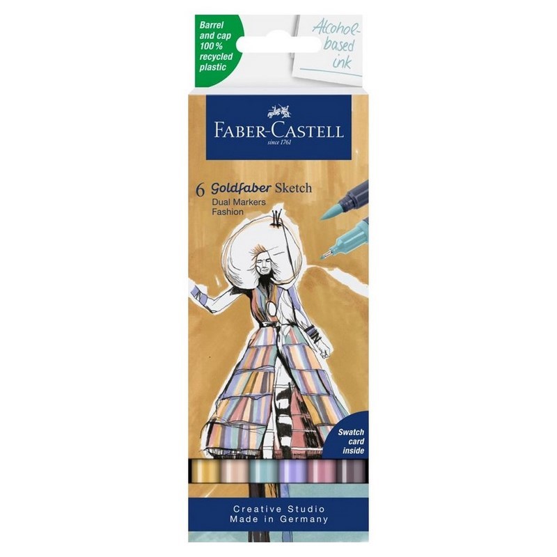 FABER-CASTELL lihové GOLDFABER DUAL, set 6ks Fashion
