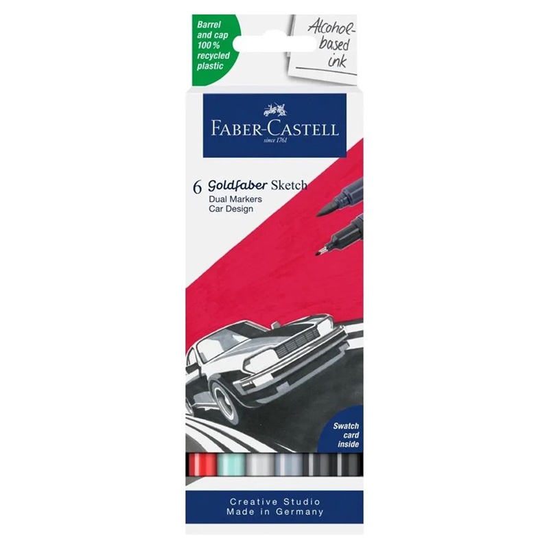 FABER-CASTELL lihové GOLDFABER DUAL, set 6ks Car Design