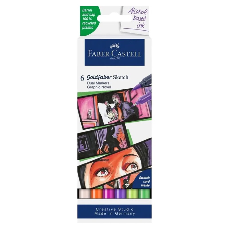 FABER-CASTELL lihové GOLDFABER DUAL, set 6ks Graphic Novel