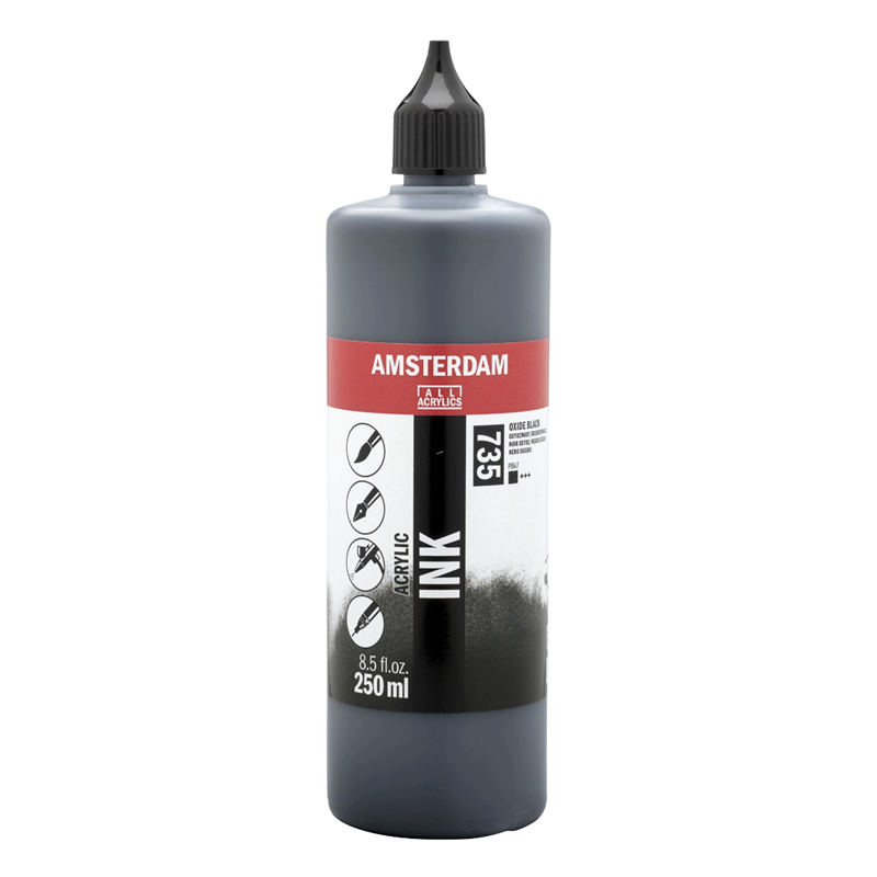 Akrylový inkoust AMSTERDAM 250 ml, Oxide Black (735)