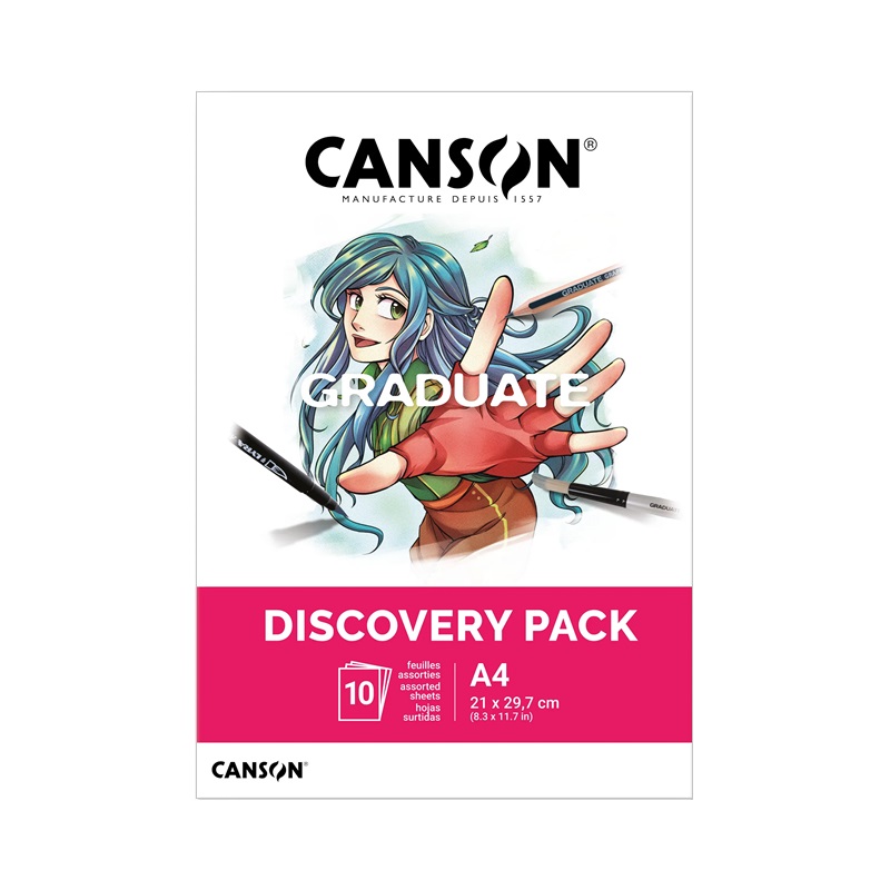 Blok CANSON Graduate Manga A4, 10 listů Discovery Pack