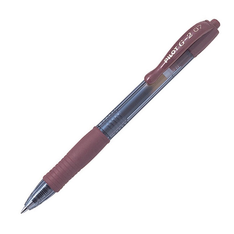PILOT gelový roller G-2 Clicker 07, hnědý