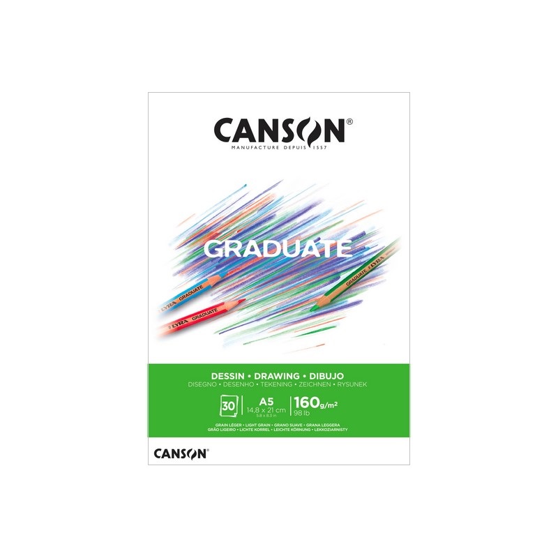 Blok CANSON Graduate Drawing A5, 30 listů 160g