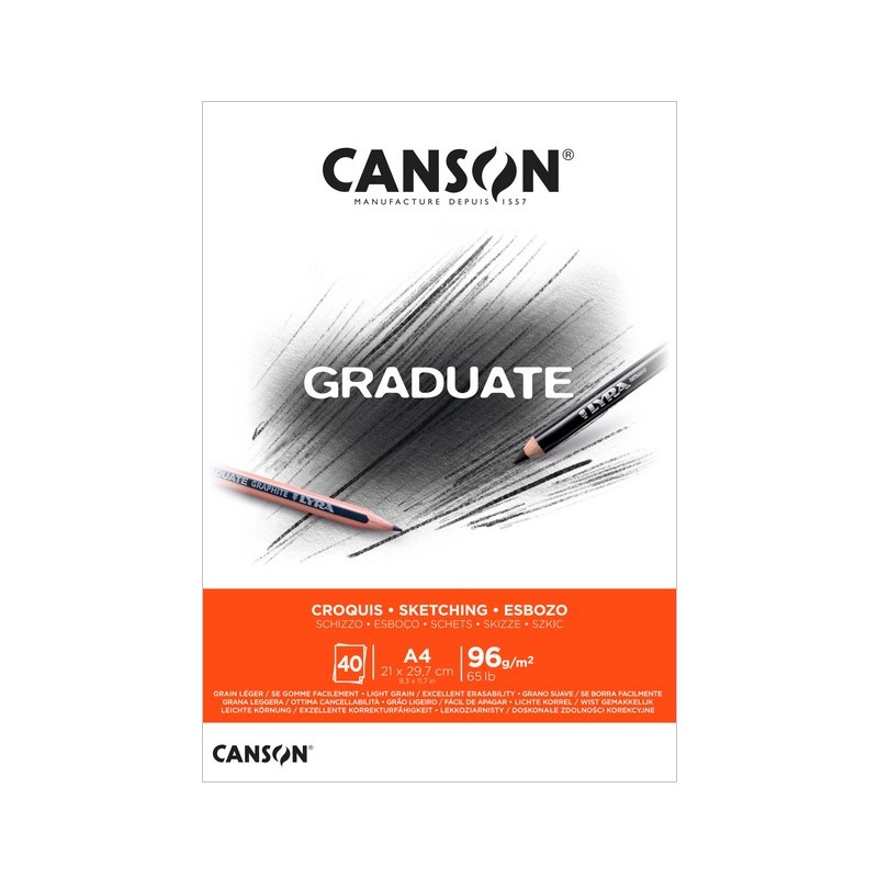 Blok CANSON Graduate Sketching A4, 40 listů 96g