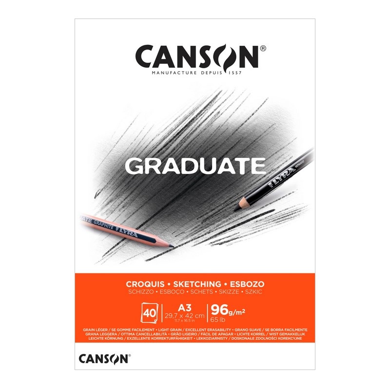 Blok CANSON Graduate Sketching A3, 40 listů 96 g