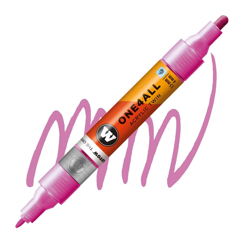 Akrylová fixa MOLOTOW One4All Twin 1,5-4mm, metallic pink