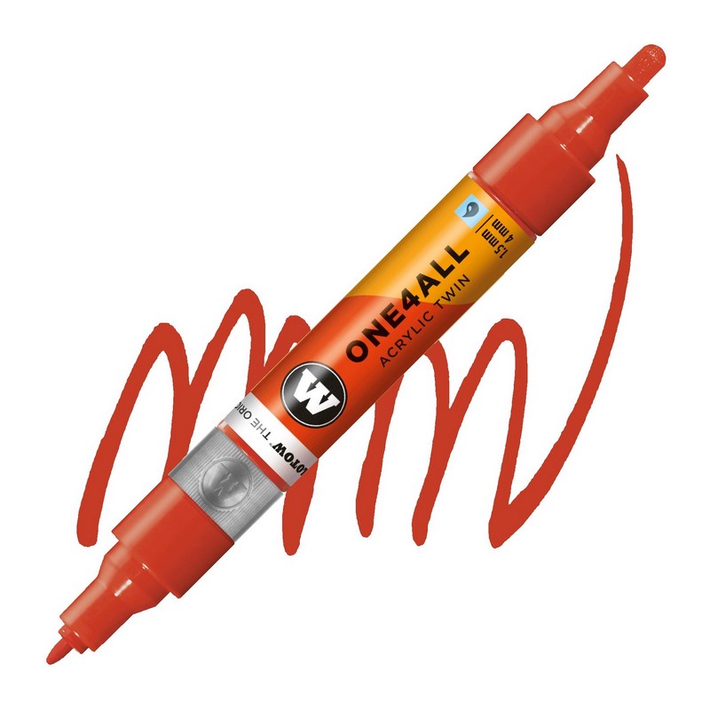 Akrylová fixa MOLOTOW One4All Twin 1,5-4mm, vermilion