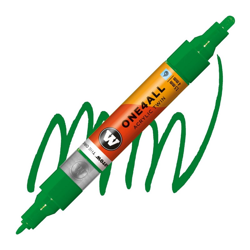 Akrylová fixa MOLOTOW One4All Twin 1,5-4mm, clover green