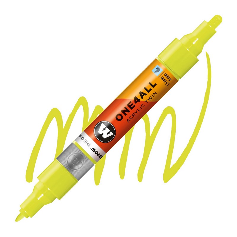 Akrylová fixa MOLOTOW One4All Twin 1,5-4mm, neon green light fluo