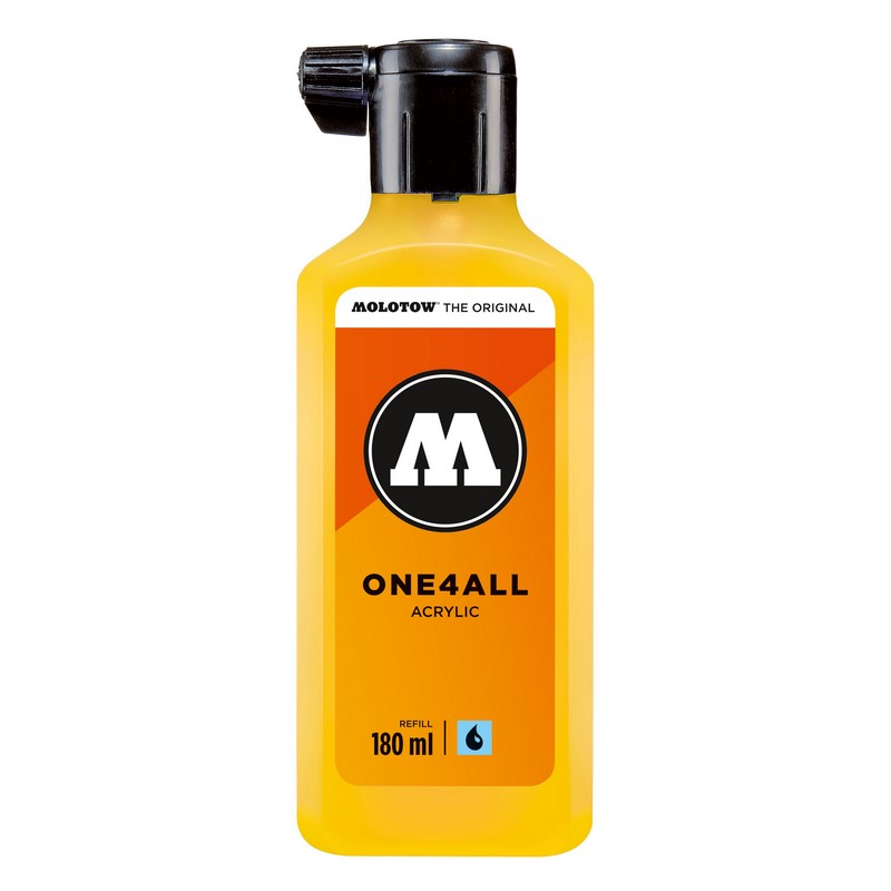 Akrylový inkoust MOLOTOW Refill Ink pro One4All 180ml, signal yellow