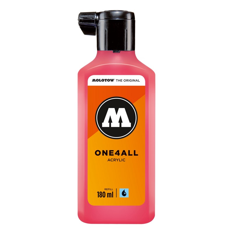 Akrylový inkoust MOLOTOW Refill Ink pro One4All 180ml, neon red fluo