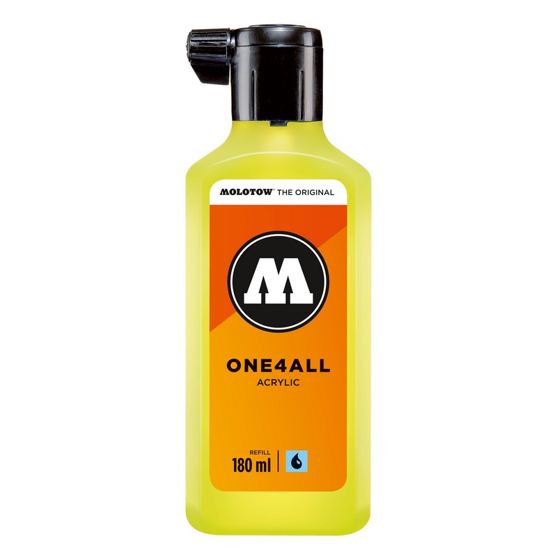 Akrylový inkoust MOLOTOW Refill Ink pro One4All 180ml, neon green light fluo