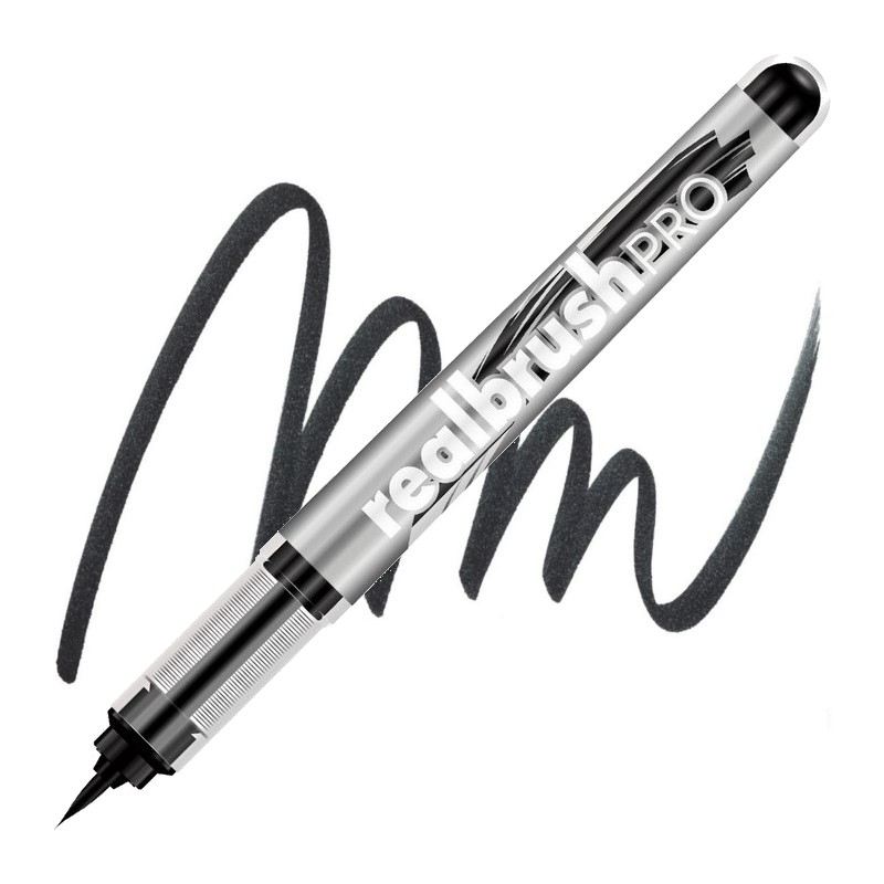 Akvarelová fixa KARIN RealBrush PRO, Black 030