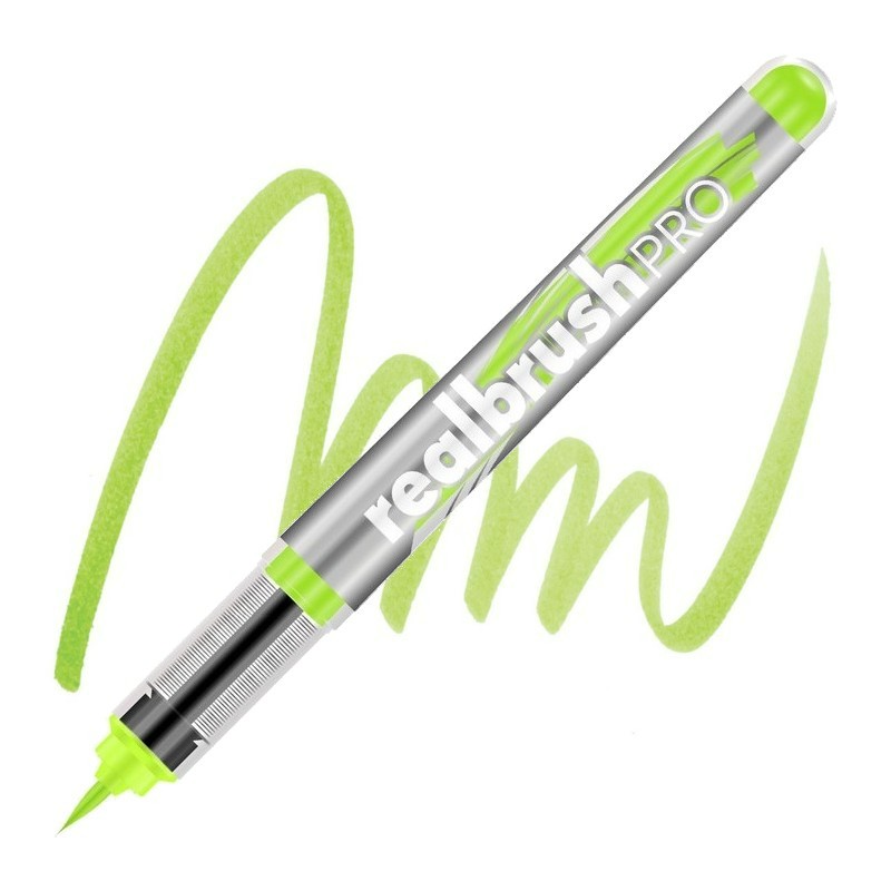 Akvarelová fixa KARIN RealBrush PRO, NEON Yellow Green 0210