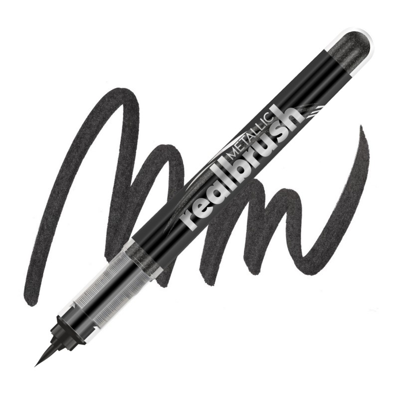 Akrylová fixa KARIN RealBrush Metallic, Black 8510