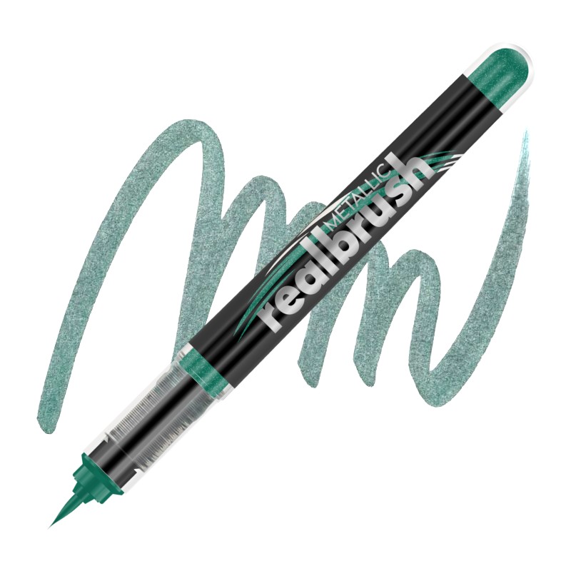 Akrylová fixa KARIN RealBrush Metallic, Green 8535