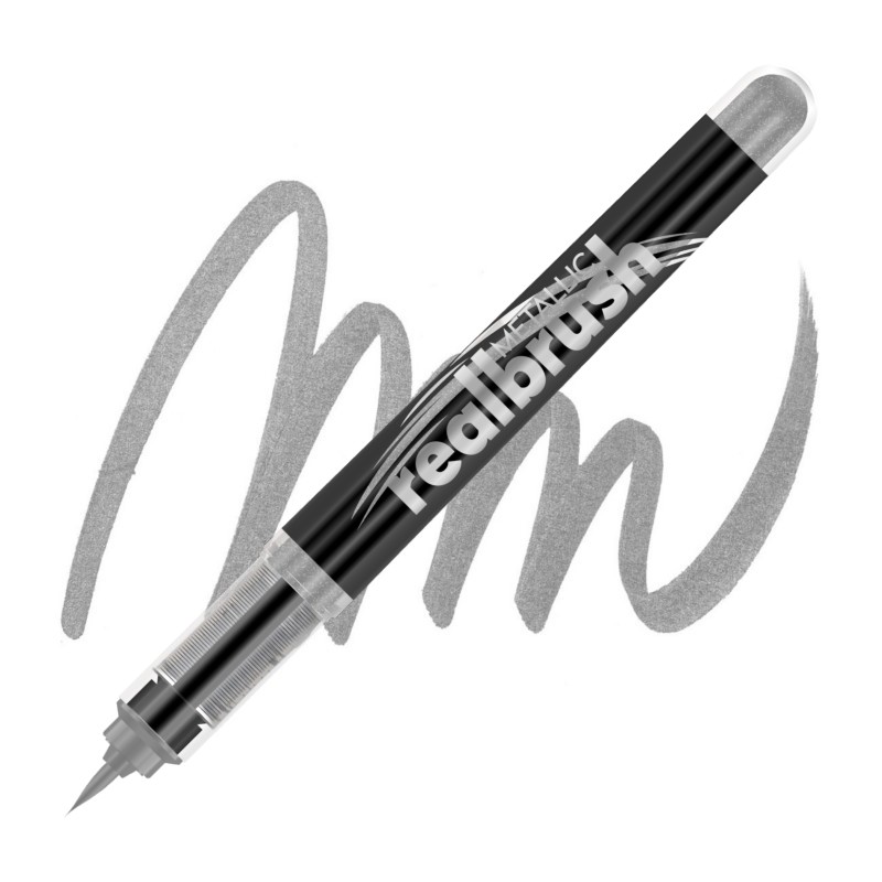 Akrylová fixa KARIN RealBrush Metallic, Silver 8580