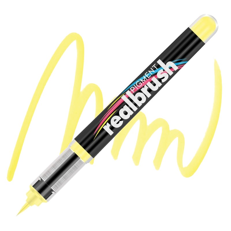 Akrylová fixa KARIN RealBrush Pigment, Pastel yellow 100