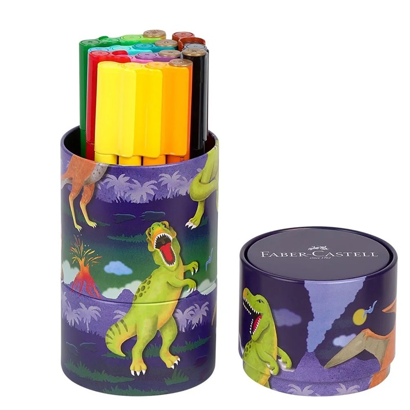 FABER-CASTELL fixy Connector, set 20ks dinosaurus