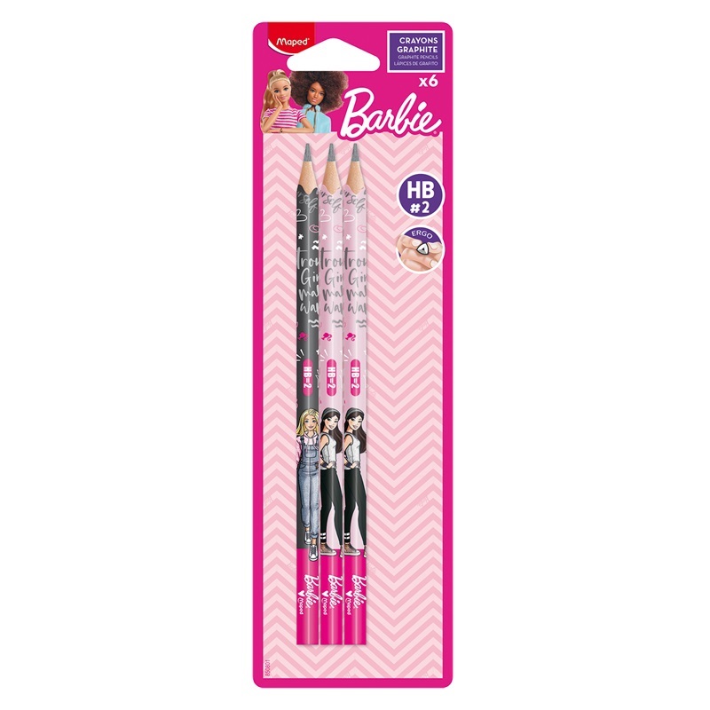 Tužky MAPED Black Peps Barbie, 6ks